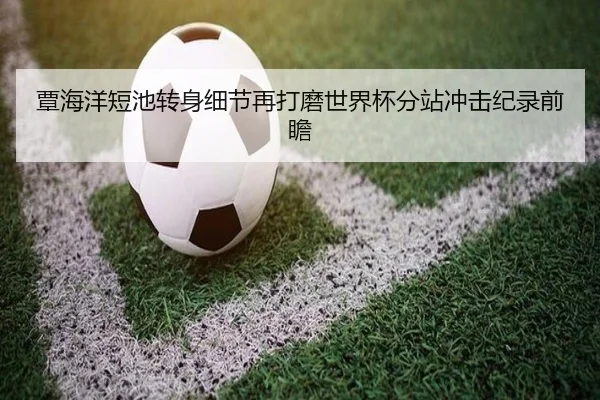 覃海洋短池转身细节再打磨世界杯分站冲击纪录前瞻